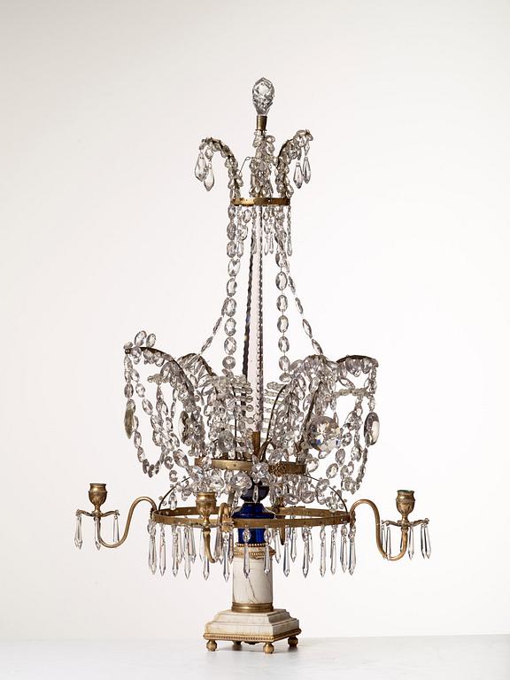 BORDSLYSTER, för fyra ljus. Louis XVI, troligen Ryssland.
