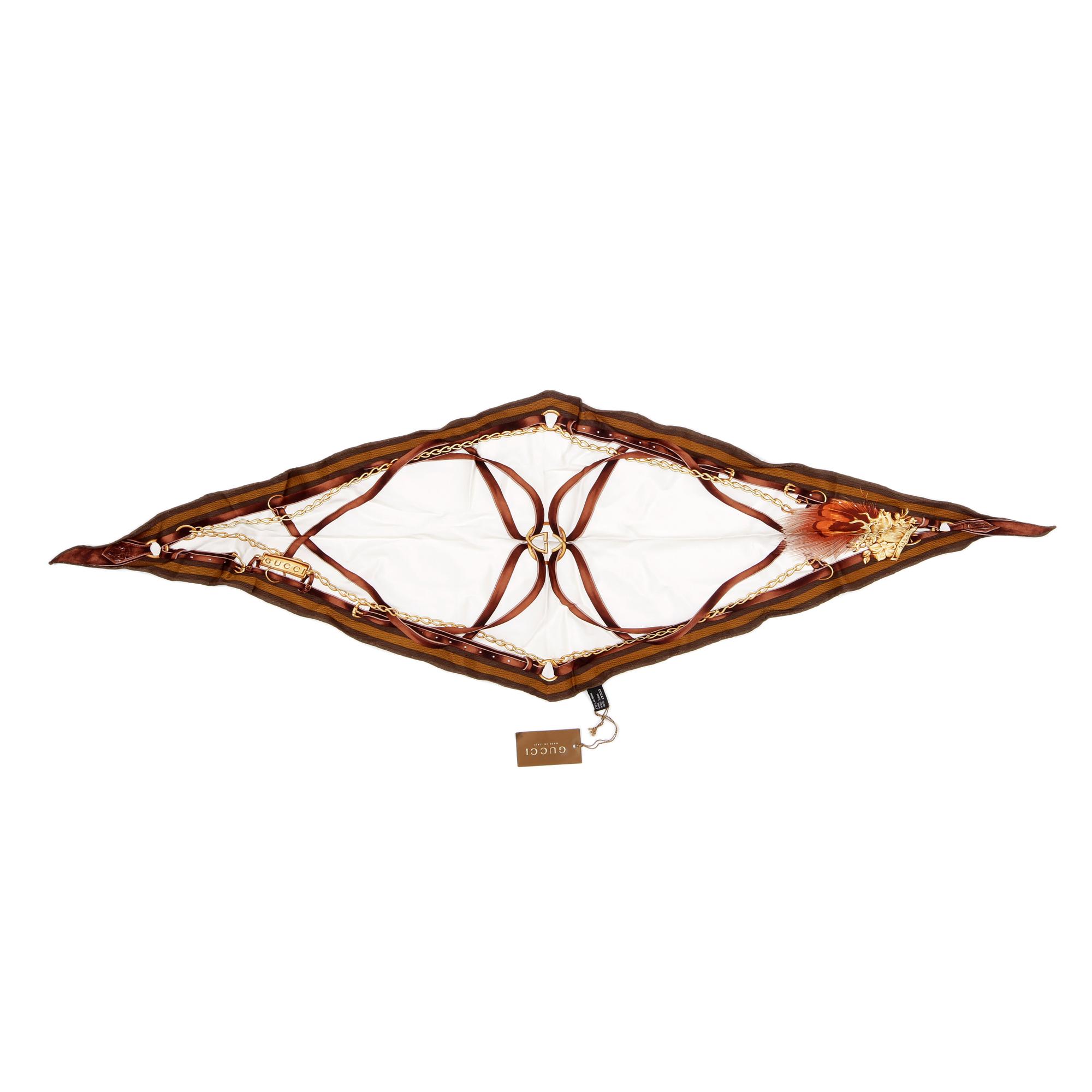 GUCCI, silk scarf.