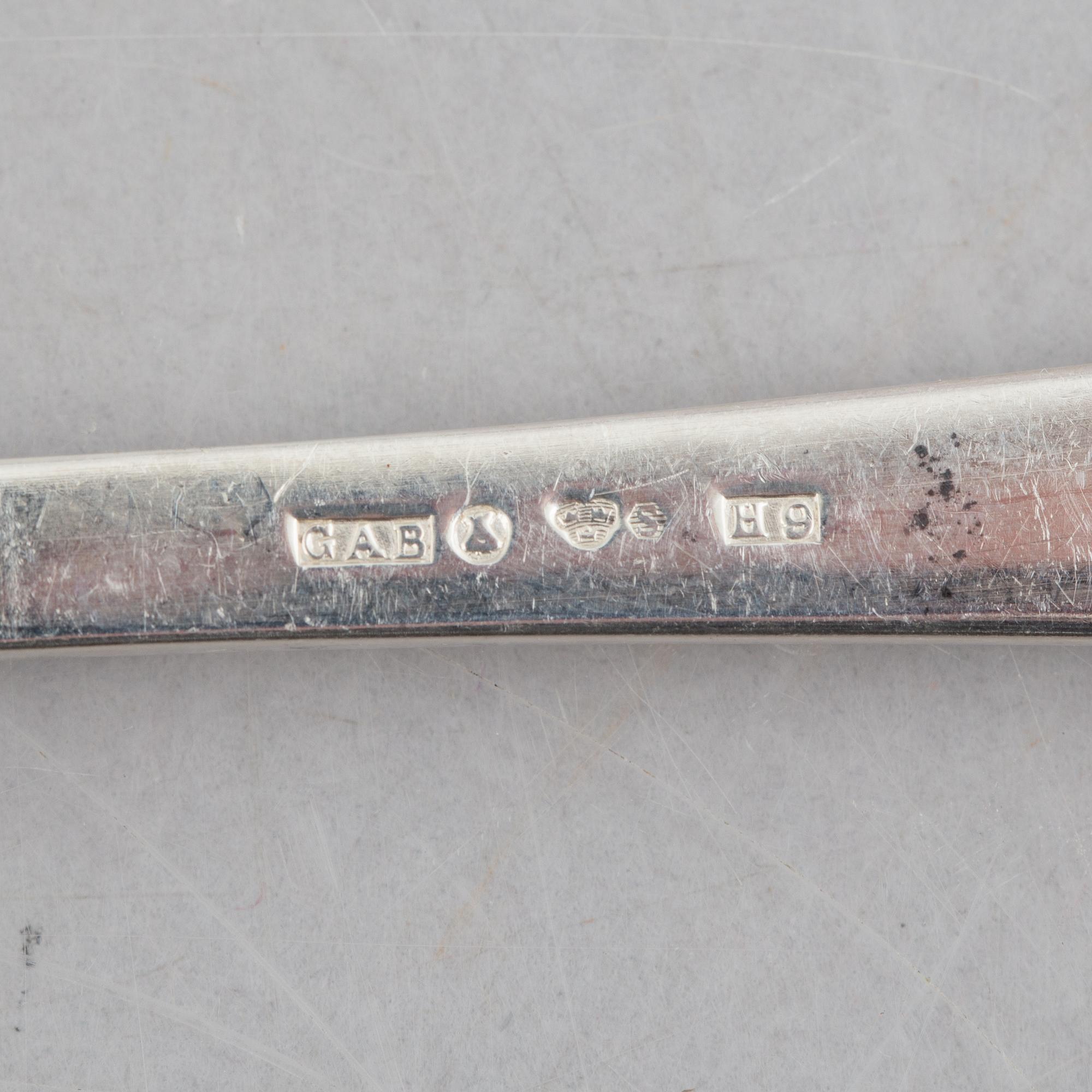 Jakob Ängman, bestickuppsättning, 59 delar, silver, "Rosenholm", GAB, bl a Stockholm 1960.