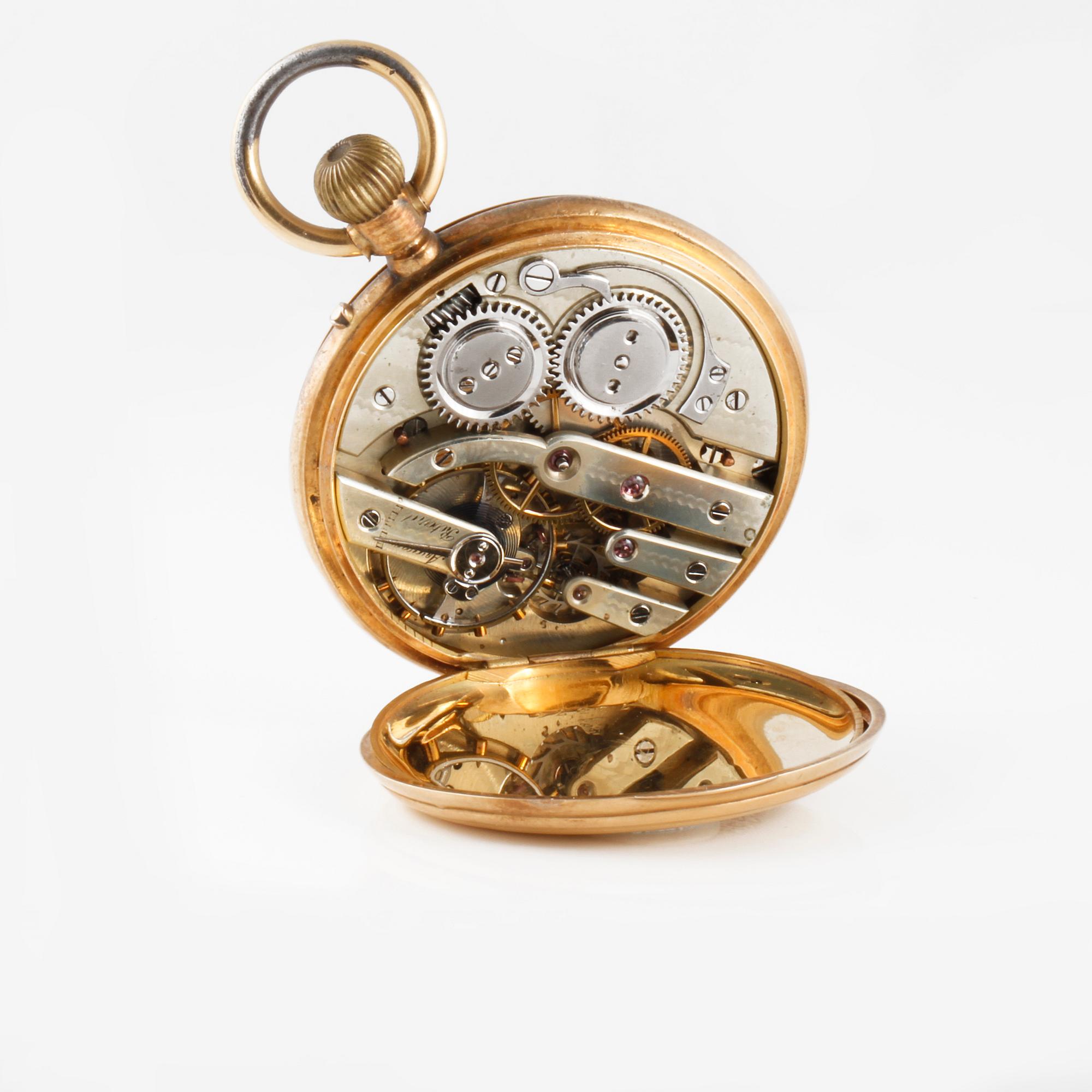 FICKUR, 18 K guld, 1900-talets första hälft. Total vikt 81 g.