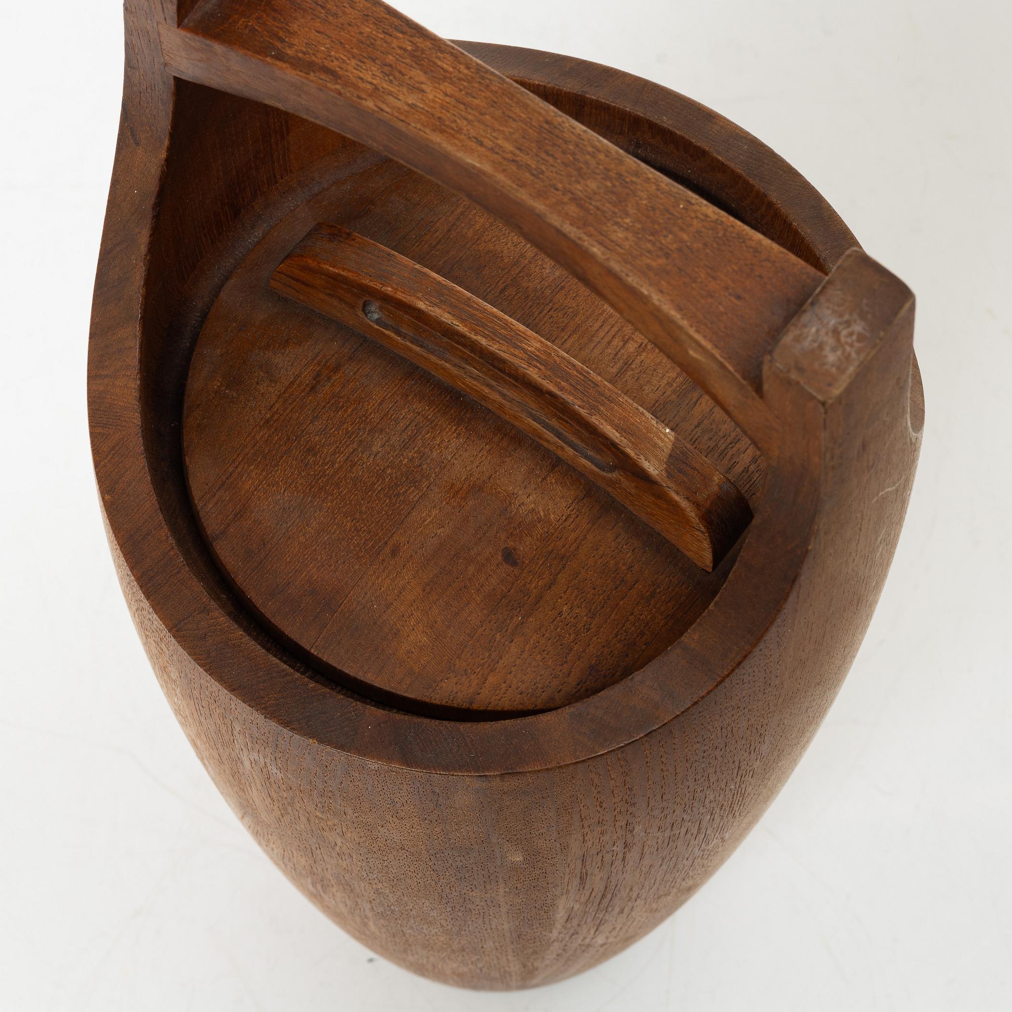 Jens Quistgaard, a 'Congo' teak ice bucket, Denmark, 1960's.