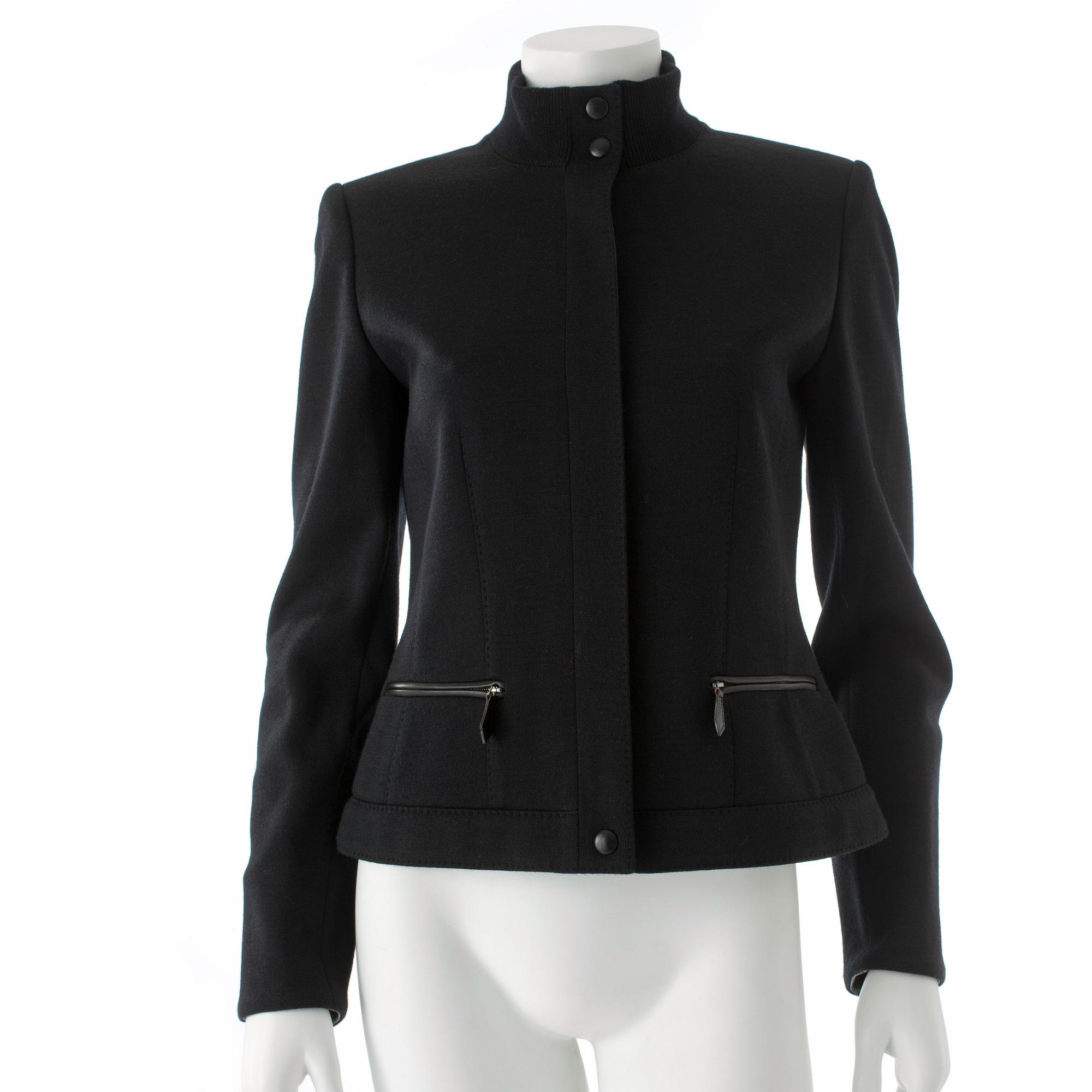 HERMÈS, a black wool jacket.