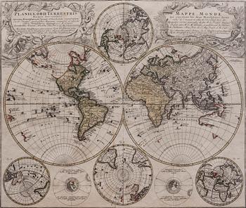 KARTA, Homann Map of the world 1746.