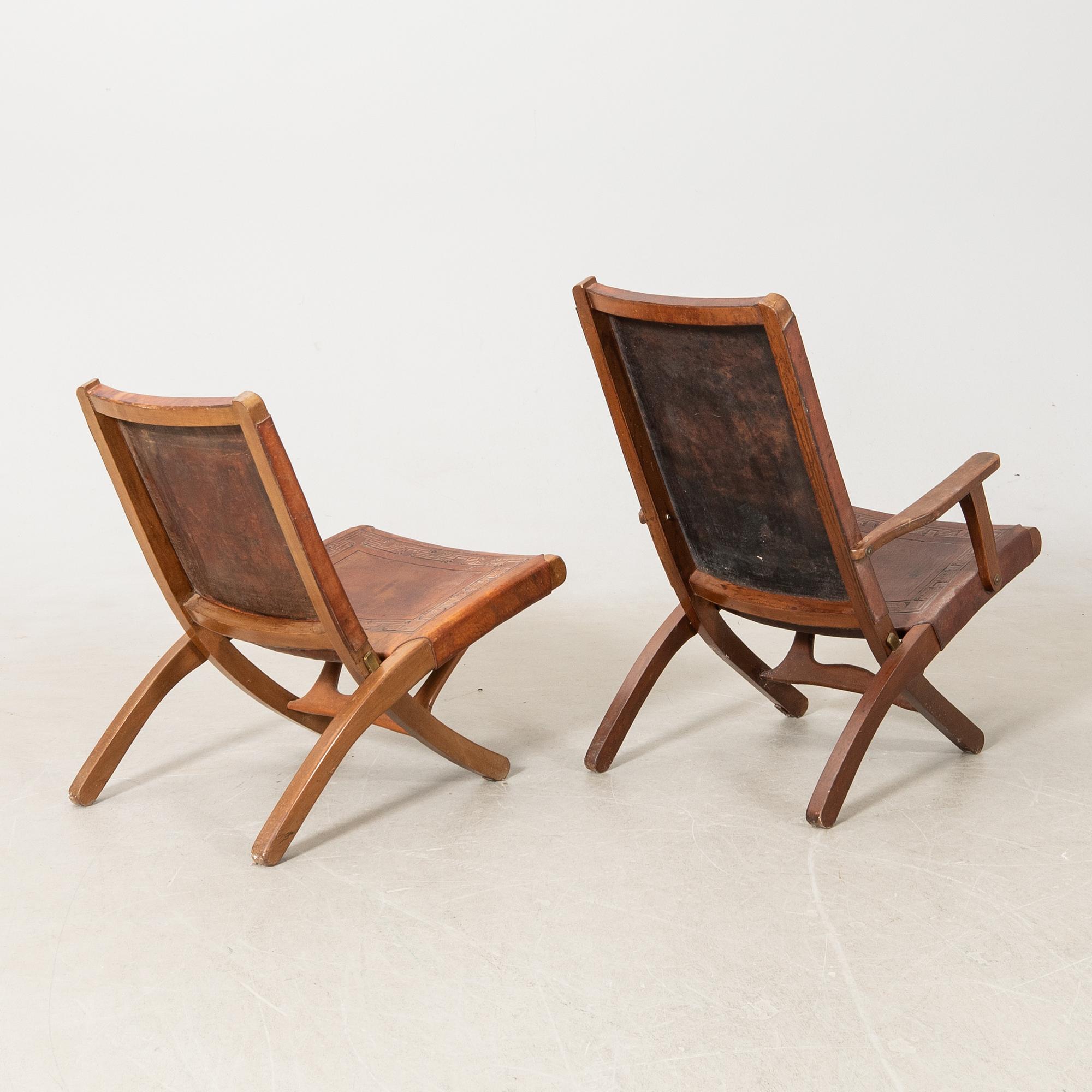 Angel Pazmino, Folding chairs 2 pcs, second half of the 20th century.