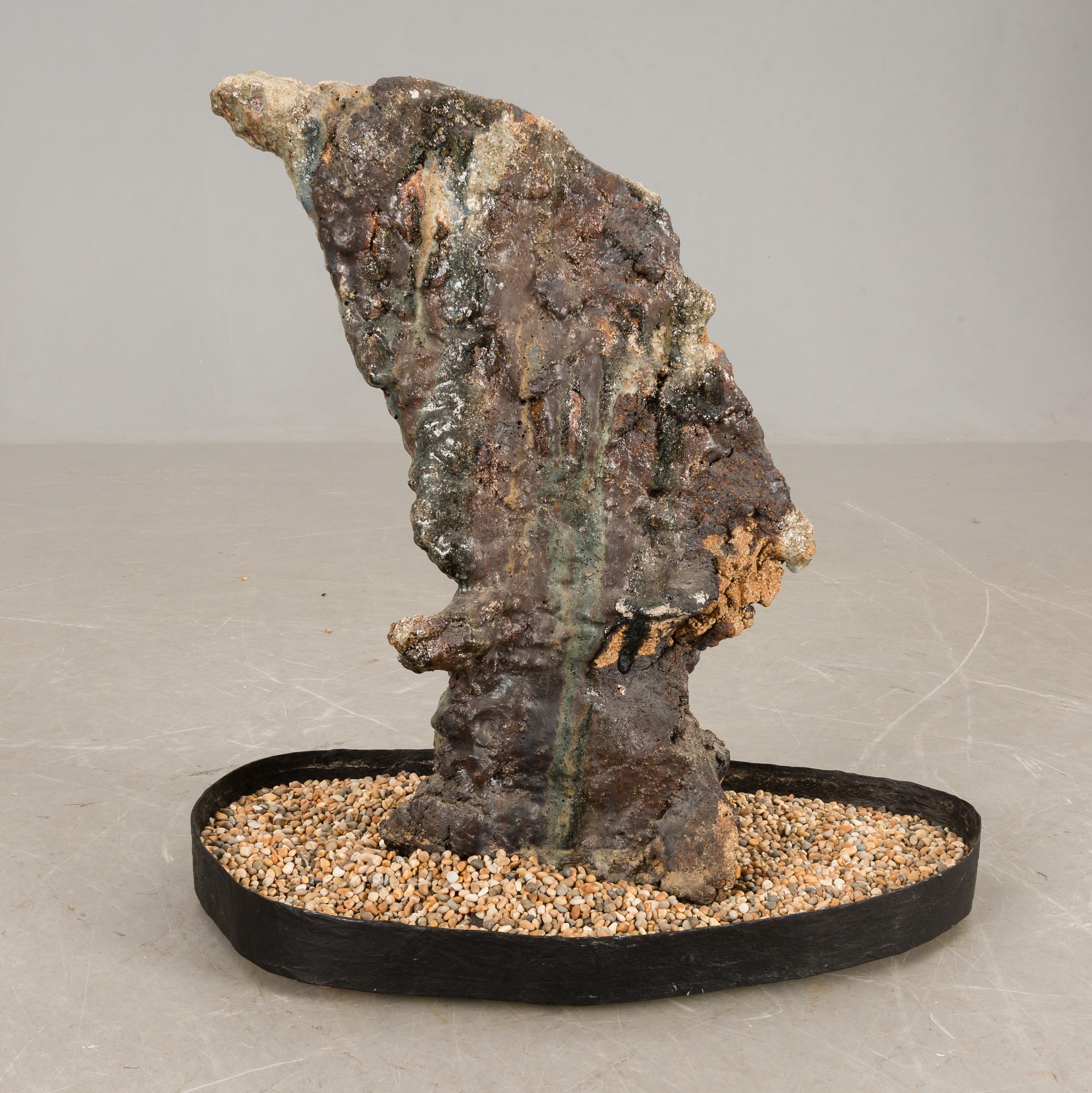 ANDERS BRUNO LILJEFORS, skulptur, sandgjuten keramik, 1960-tal.
