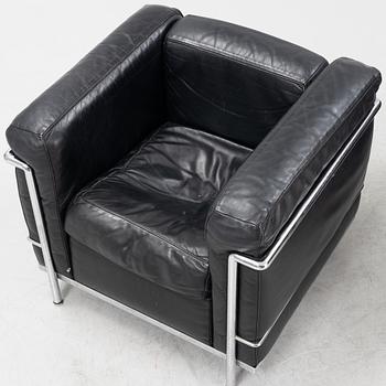 Le Corbusier, Pierre Jeanneret & Charlotte Perriand, a pair of 'LC2' easy chairs, Cassina.