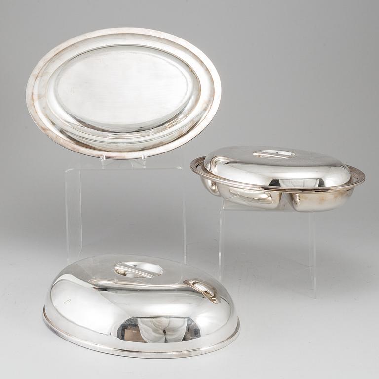 SWEDISH AMERICAN LINE, 3 serving dishes. Gense.