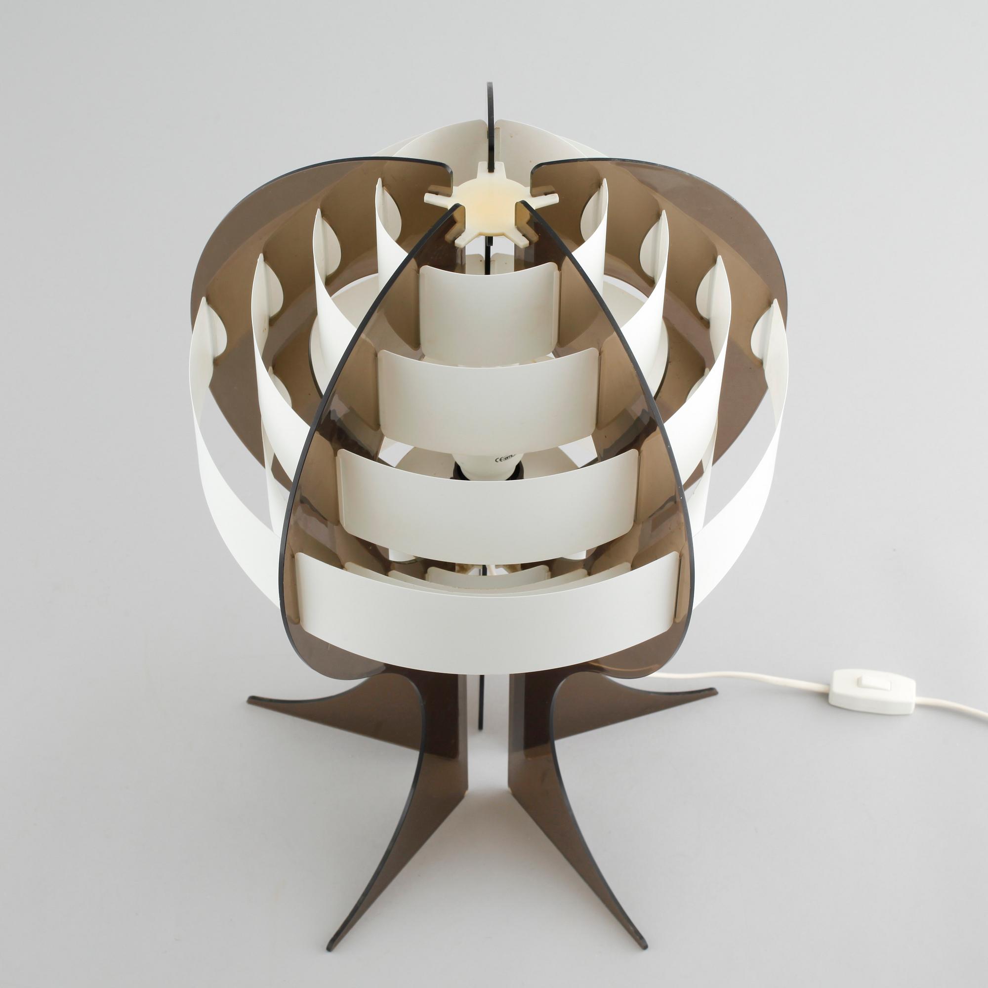 A table lamp, probably by Brylle Jacobsen, third quarter of the 20th century.