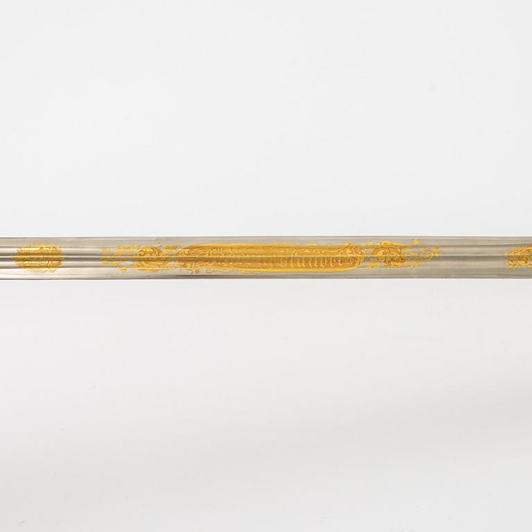 Sabel, m/1859, med balja, för infanteriofficer.