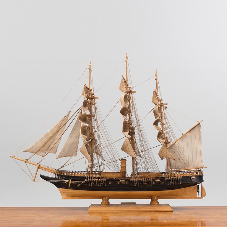 A model of a United States Navy Steam Ship USS Hartford, mid 20th century.