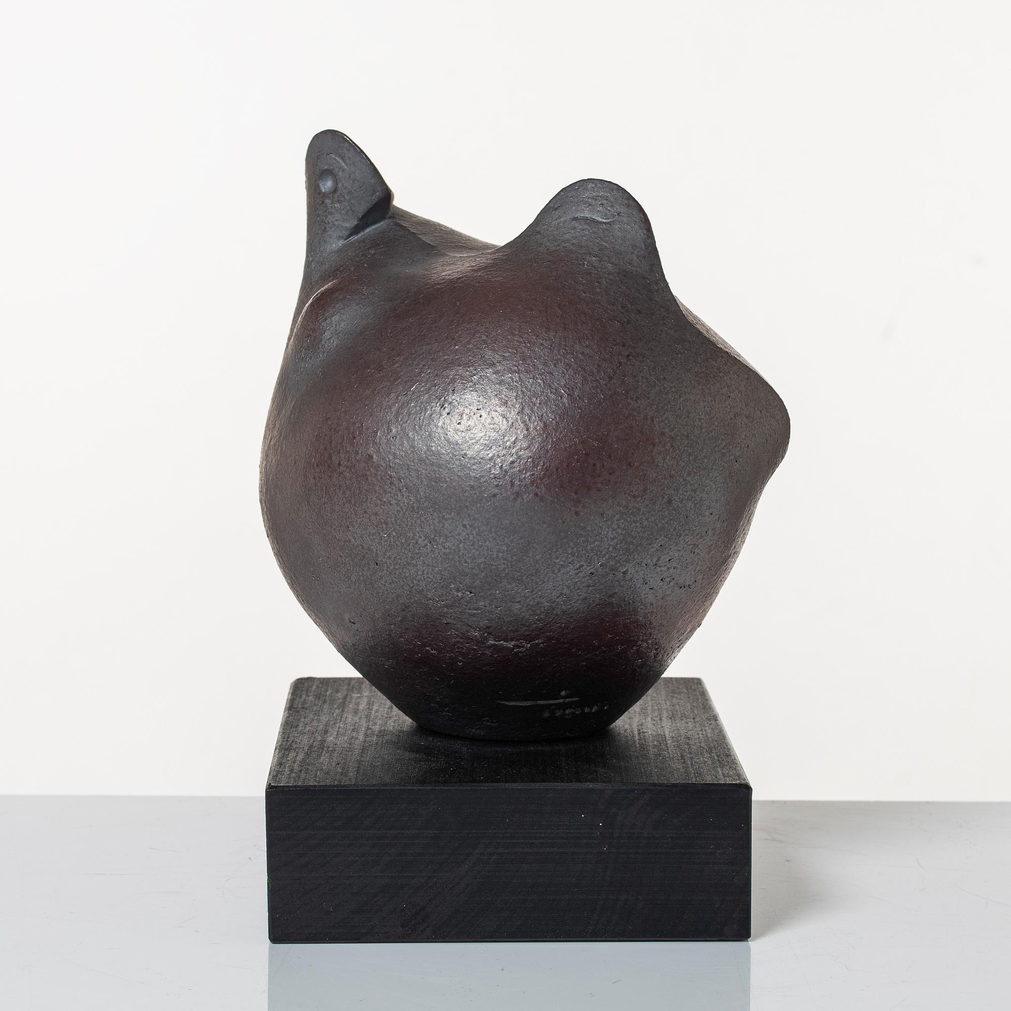 Claes Thell, skulpturer, 2 st, signerade.