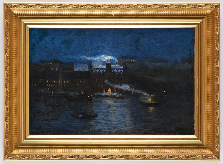 Niels Björnson-Möller, attributed to, "Mariahissen i kvällsbelysning".
