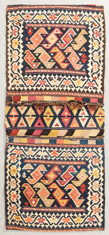 Sadelväska Azerbaijan/Shahsavan Korhjin antik ca 120x53 cm.
