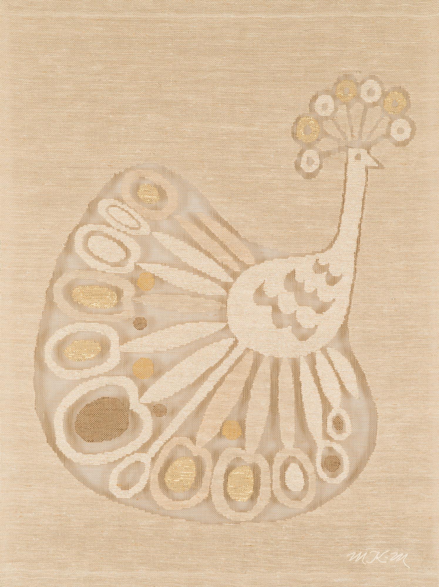 Maija Kolsi-Mäkelä, a transparent weave, signed MKM, for Helmi Vuorelma, Lahti Finland.
