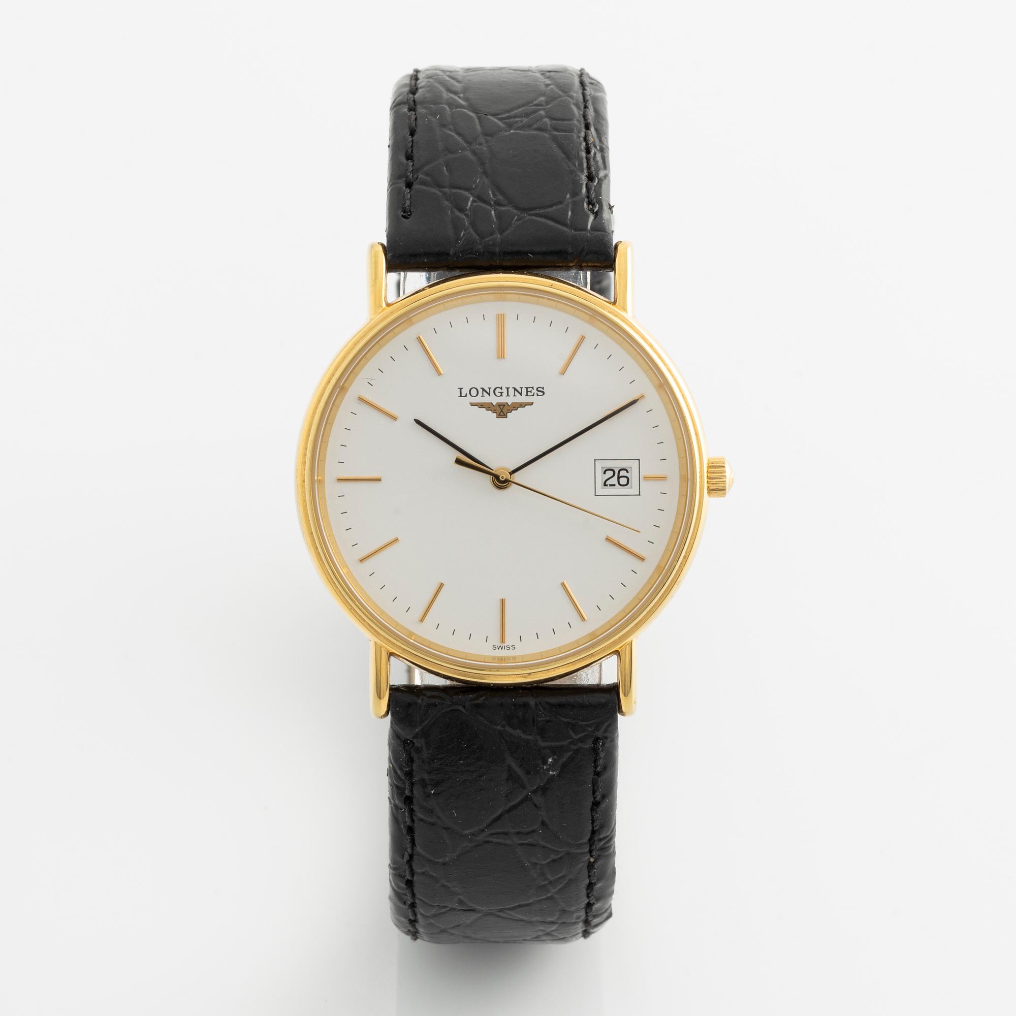Longines Les Grandes Classiques Presence wristwatch 33 mm. Bukowskis