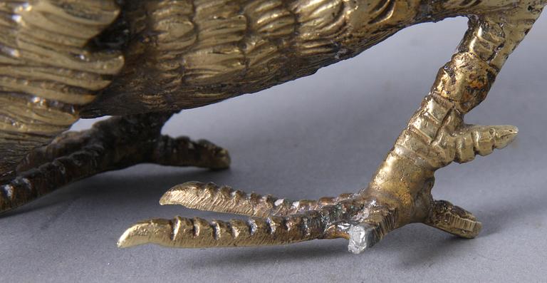 BORDSDEKORATIONER, 6 st, patinerad metall, 1900-tal.