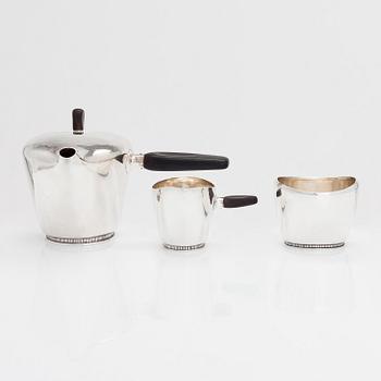 Hannes Niemi, a 3-piece silver hot chocolate/ coffee set, Helsinki 1955.