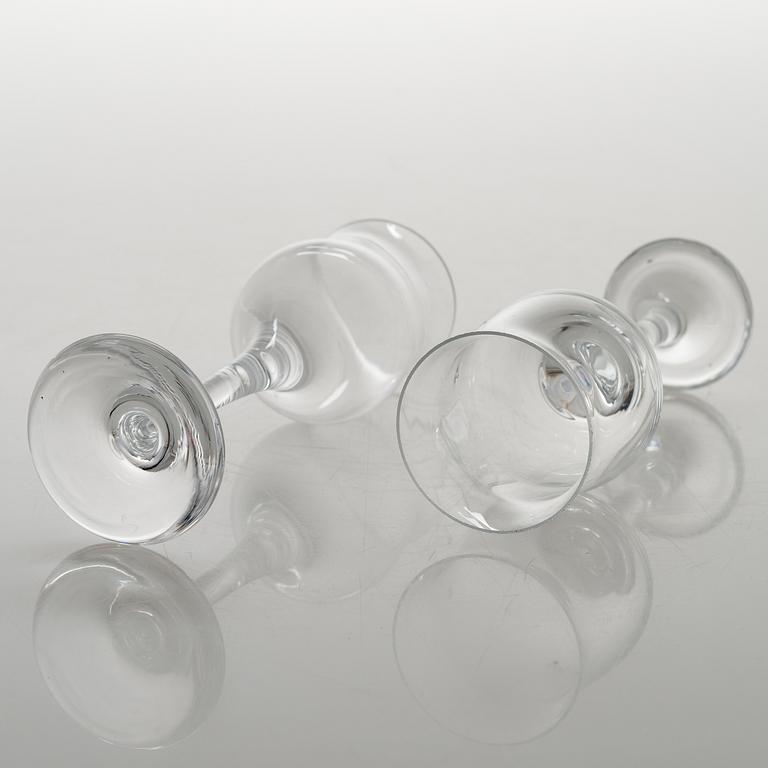 TIMO SARPANEVA, set of 9 'Loimu' (Blaze) drinking glasses for Iittala.