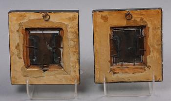 RELIEFER, 2 st, brons, 1900-talets första hälft.