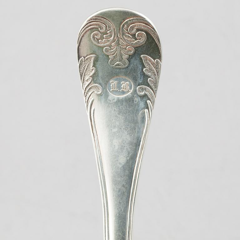Jacob Engelberth Torsk, 62-pieces of "Gammal Fransk" silver flatwear, Stockholm, Sweden, 1902-1903.