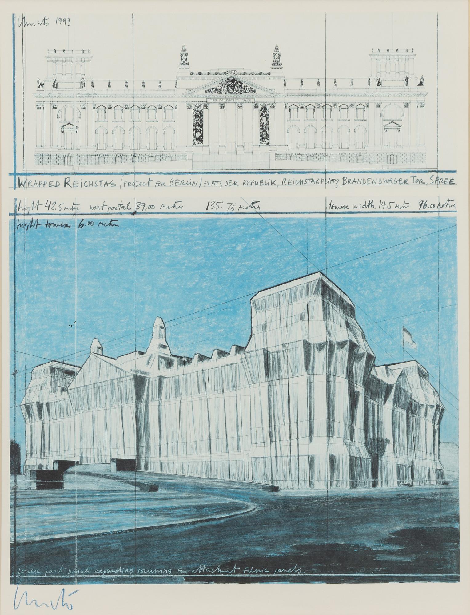 Christo & Jeanne-Claude, "Wrapped Reichstag" (Project for Berlin).