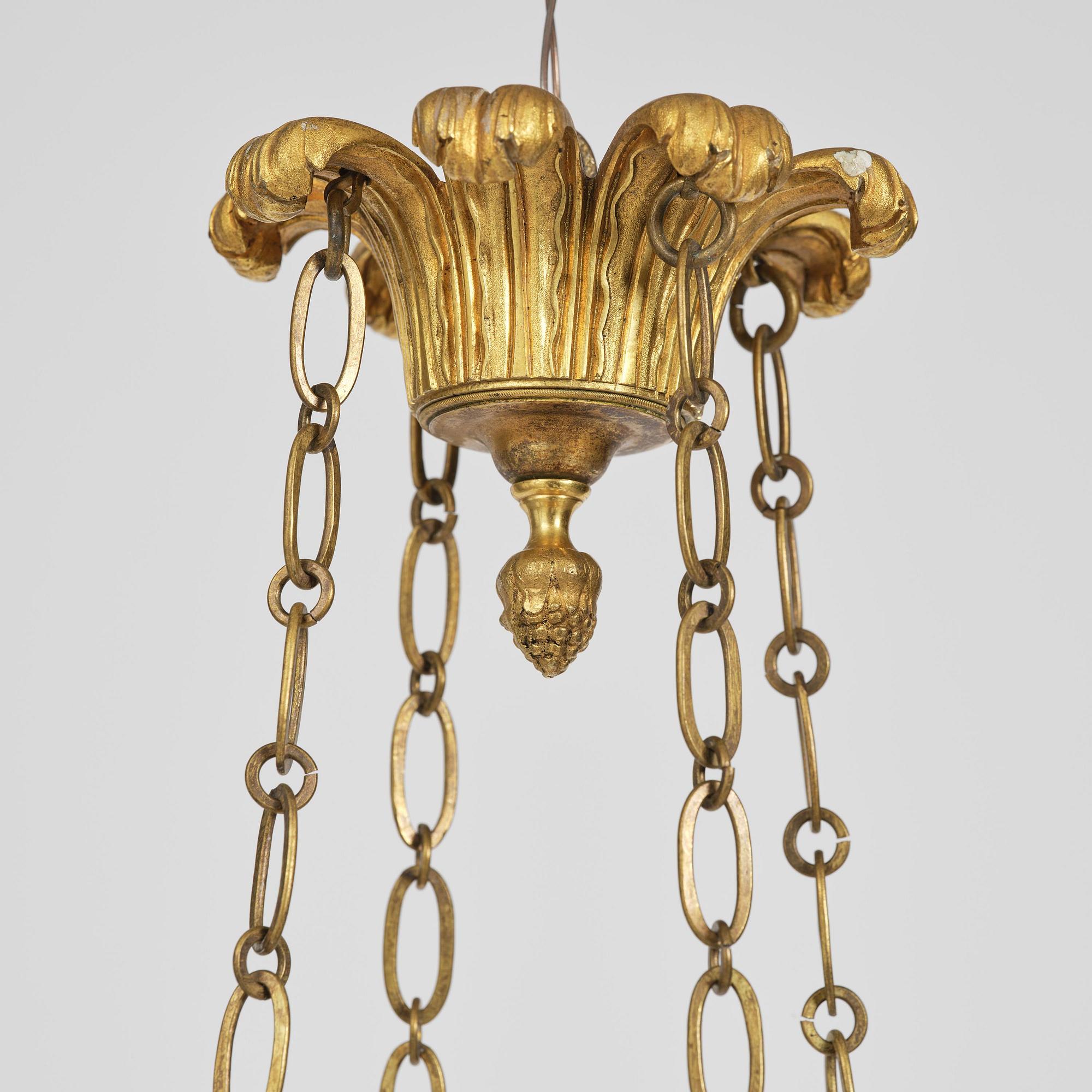 Ampel. för åtta ljus, Frankrike, 1800-talets första hälft, Empire.