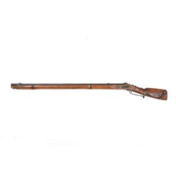 A Swedish snaphaunce rifle, 18th/19th Century.