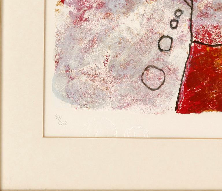 THEO TOBIASSE, färglitografi. Numrerad 43/150 samt signerad.