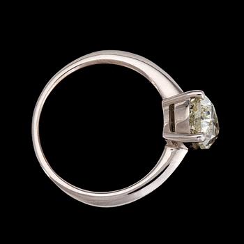 RING, pear cut diamond, app. 3.02 cts.