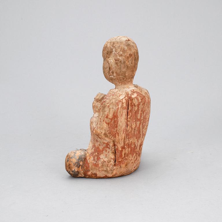 FIGURIN/LOHAN, trä, Qing dynastin 1700-tal.
