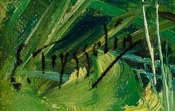 ERIK TRYGGELIN , olja på pannå, sign och dat E. Tryggelin 9/7 1907.