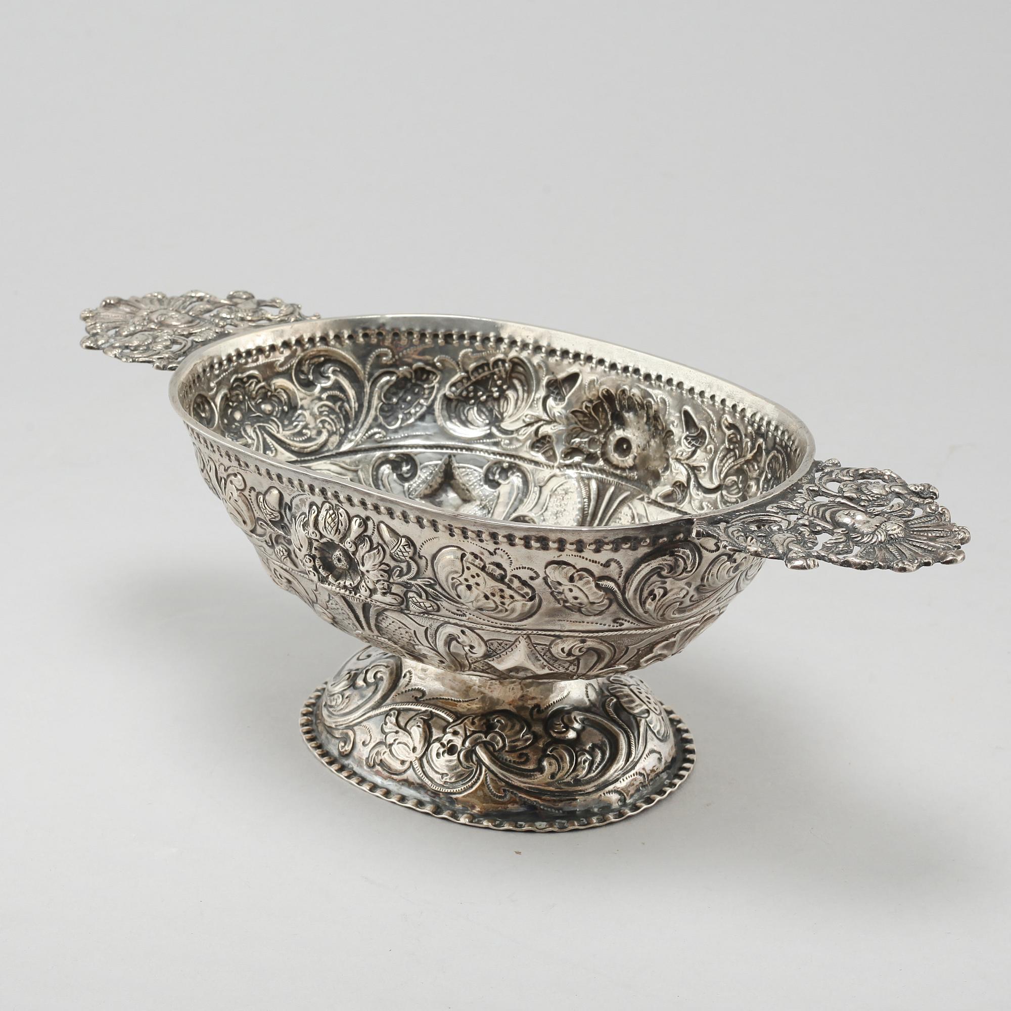 A silver brandy-bowl, likely by Hendrik van Manen, Sneek, Netherlands, 1782.