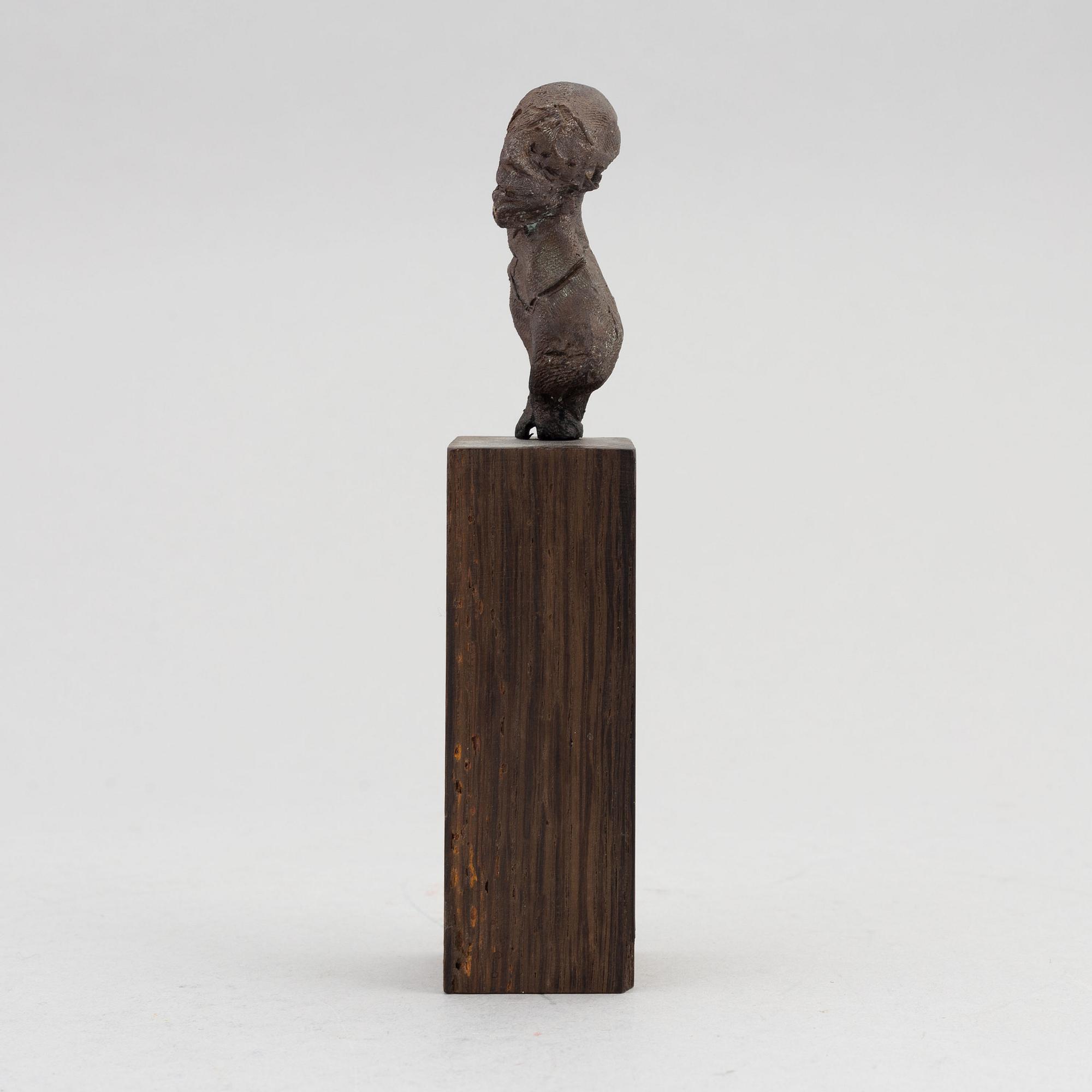 Claes Hake, skulptur, brons, signerad.