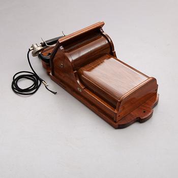 VÄGGTELEFON, AB Elektrisk Bureau, Kristiania, tidigt 1900-tal.