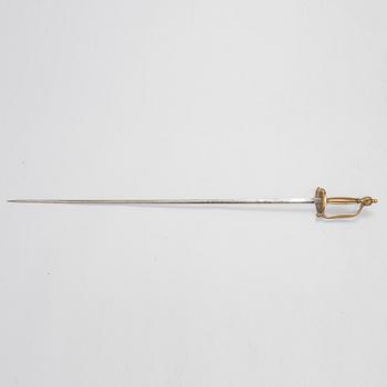 Dress sword, English early 20th century, with scabbard.