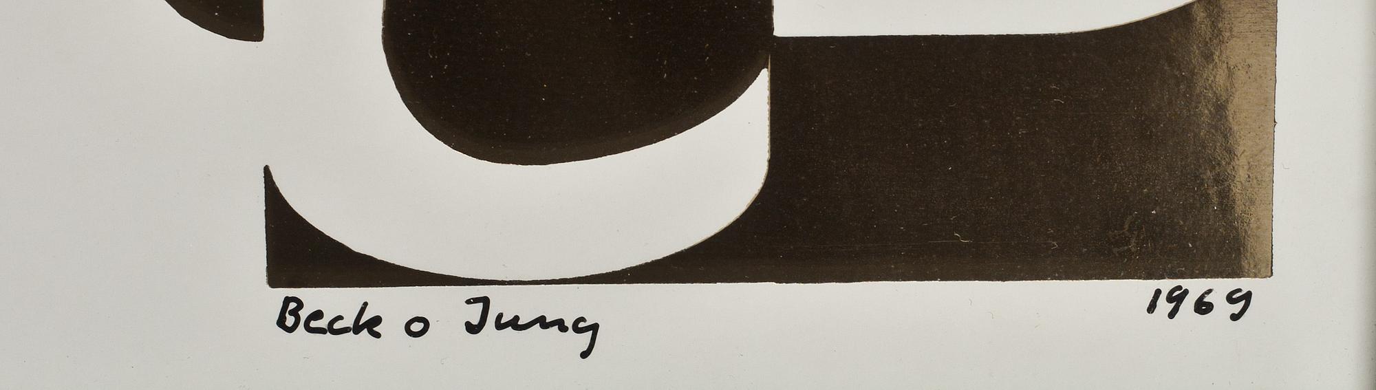 BECK & JUNG grafiskt blad med reliefprägling, signerad och numrerad 12/15, daterad 1969.