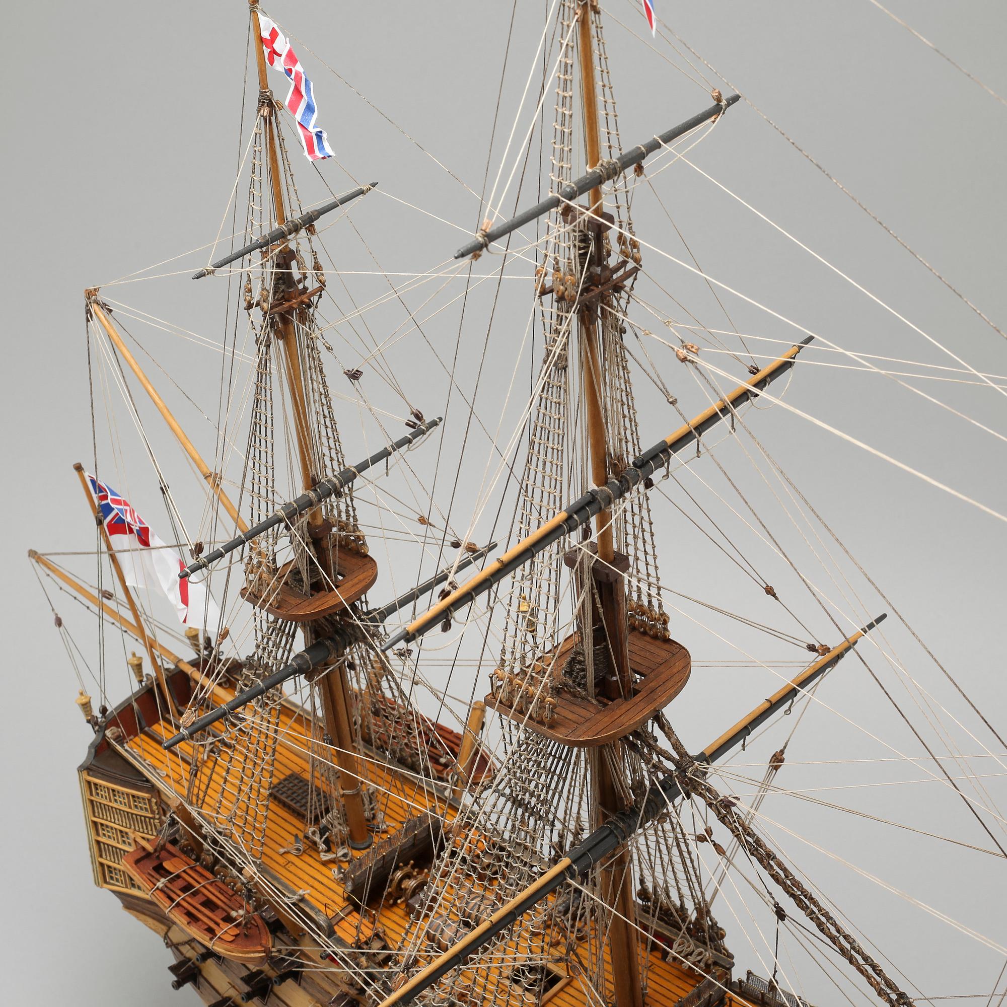 A 20th century miniature ship.