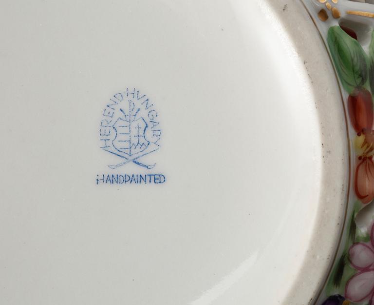 PARTI PORSLIN, 11 delar, bl.a. Neapel och Herend, 1900-tal.