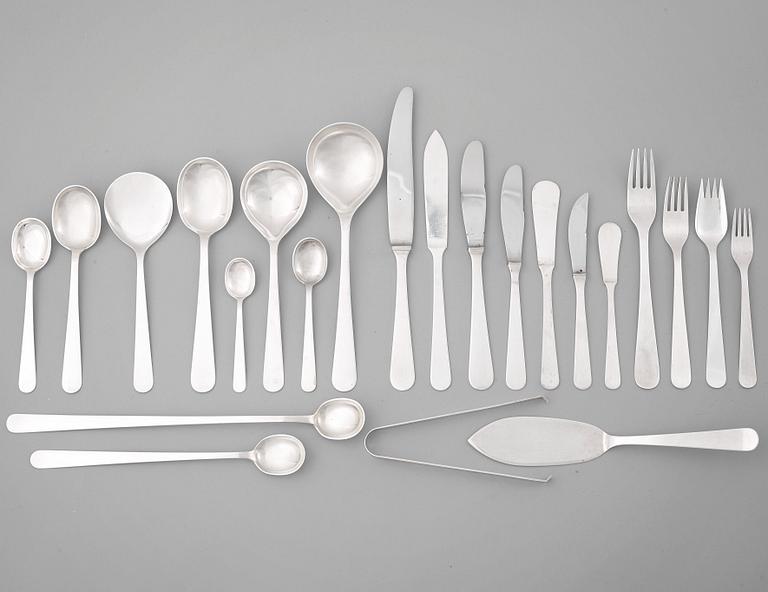 Wiwen Nilsson, a set of 168 pieces of sterling flatware, Lund, Sweden the later part of the 20th C.