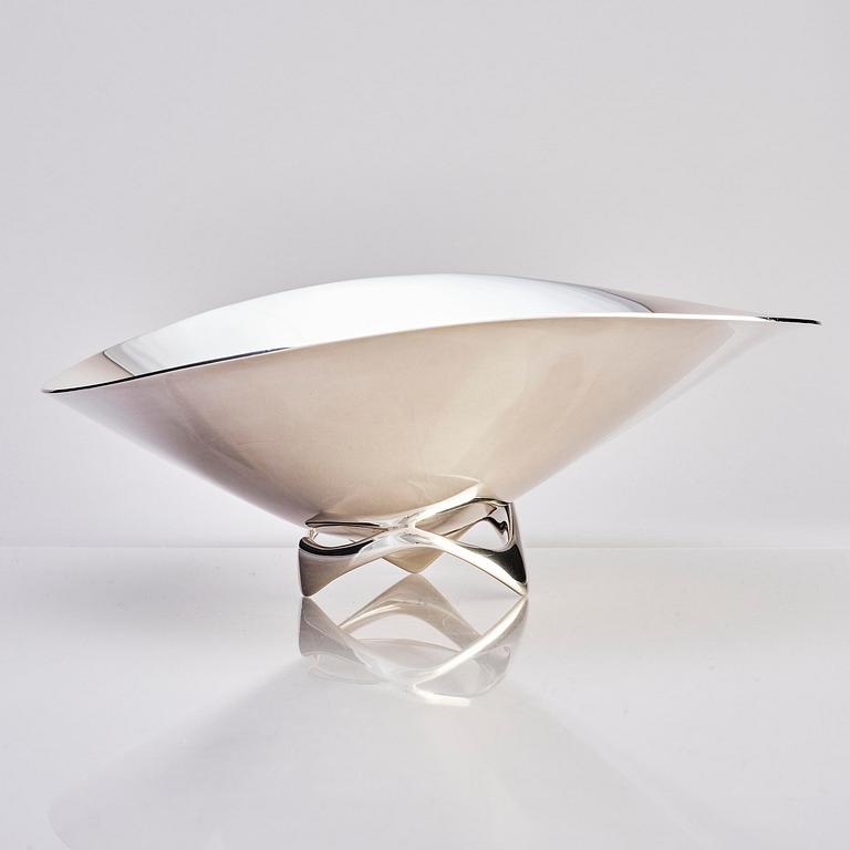 Georg Jensen, skål, sterling silver, modell 980A, "Wave", Henning Koppel, formgiven 1948, sekelskiftet 2000.