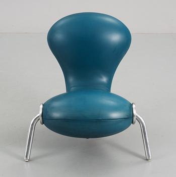 A Marc Newson 'blue neoprene Embryo Chair by Idée, Japan.