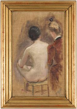 IDA VON SCHULZENHEIM, olja på duk lagd på pannå, signerad.