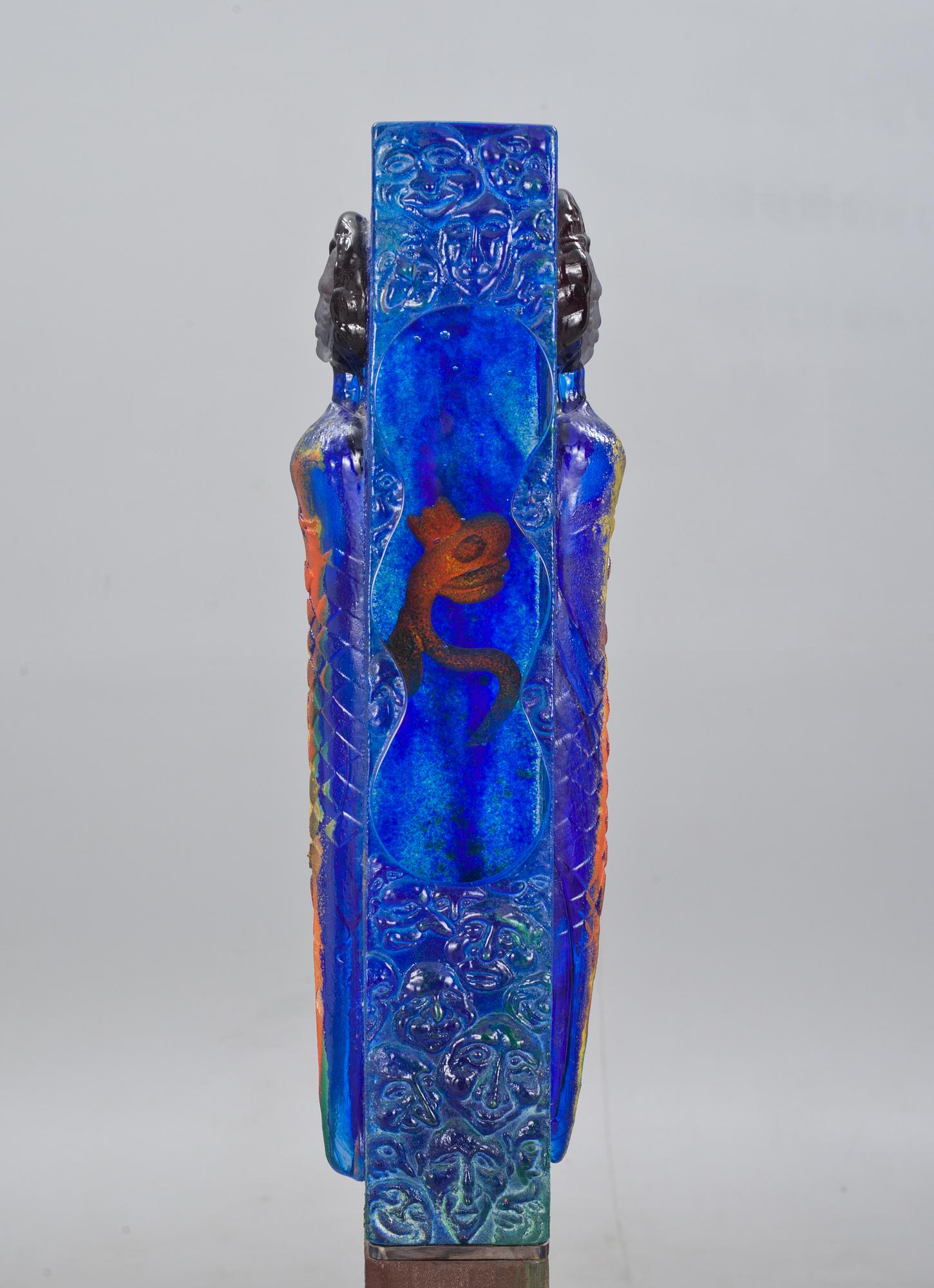 SKULPTUR, glas, Kjell Engman, Kosta Boda, signerad.