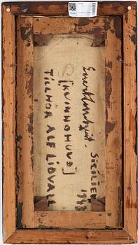 Evert Lundquist, oil on canvas, signed and dated Sicily 1948 verso.