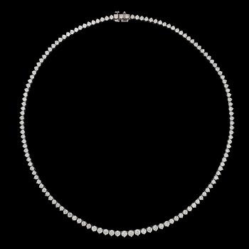 1160. COLLIER, doserade briljantslipade diamanter, tot. ca 8 ct.