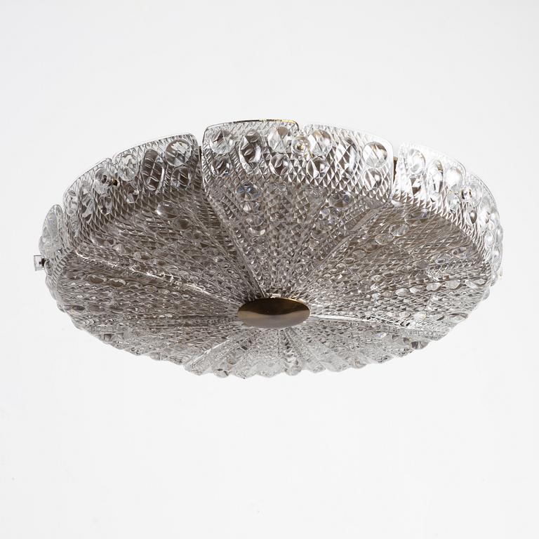 Carl Fagerlund, ceiling lamp, Orrefors, second half of the 20th century.
