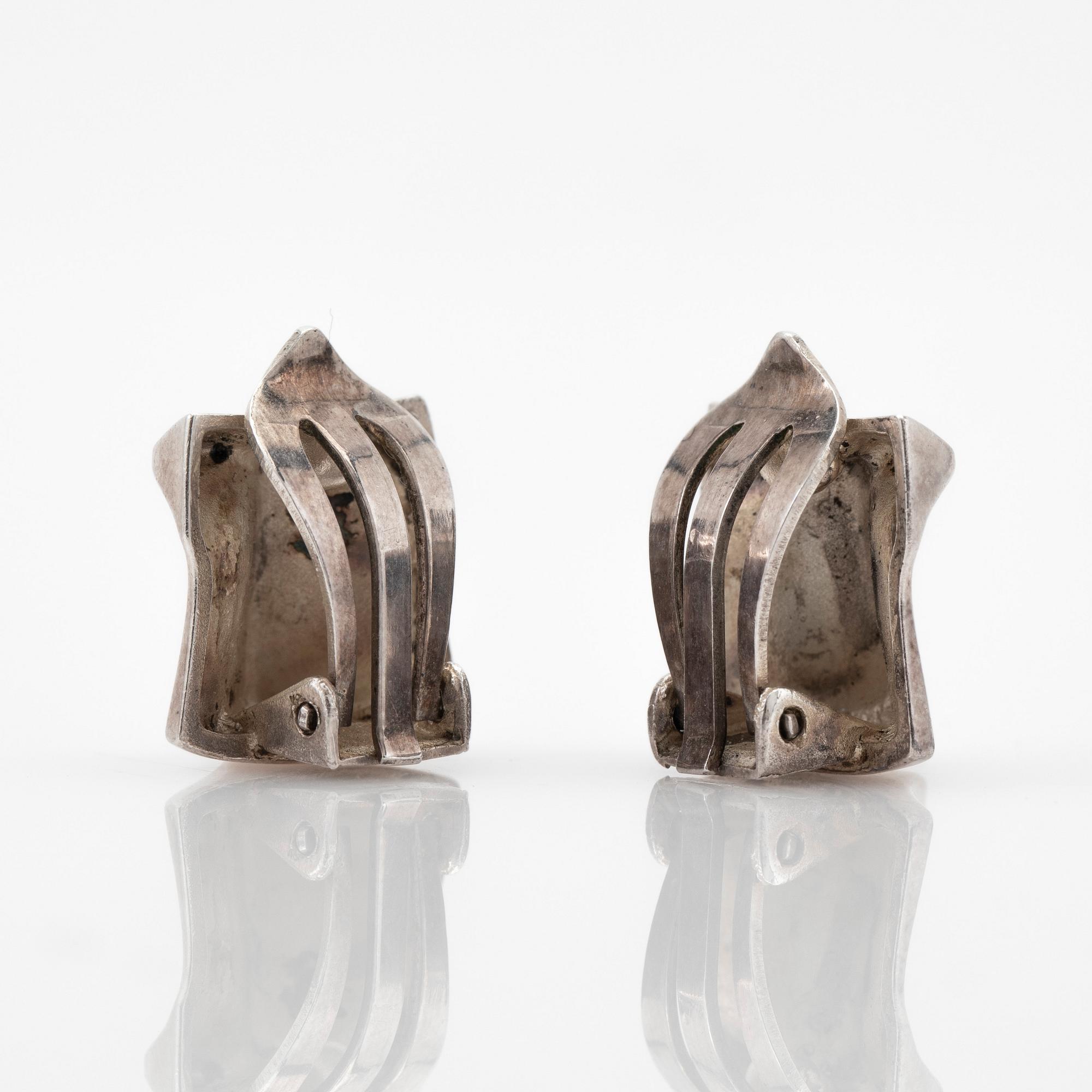 Björn Weckström, Earrings, a pair, "Muletta", sterling silver, Lapponia.