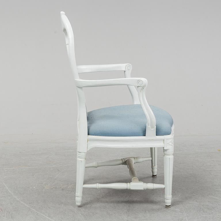 A late 18th century Gustavian armchair.