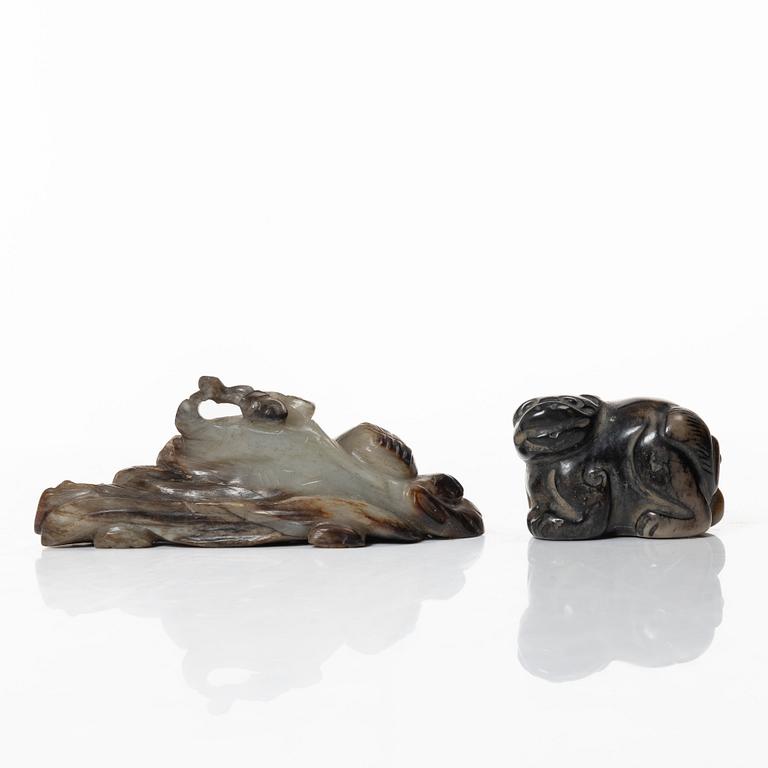 A group of four Chinese stone figures, 20th century.