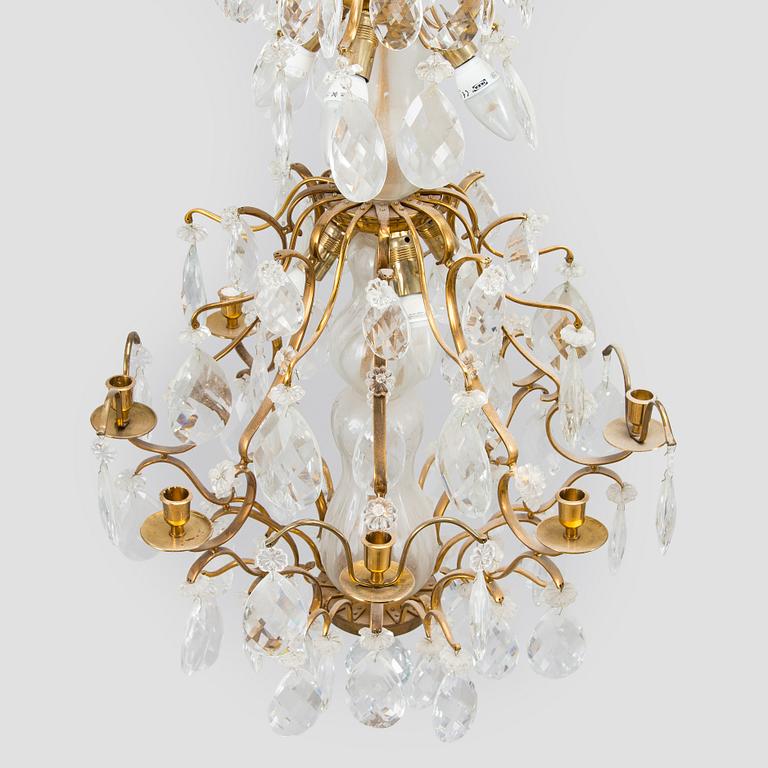 A baroque style chandelier, second half of the 20th century.